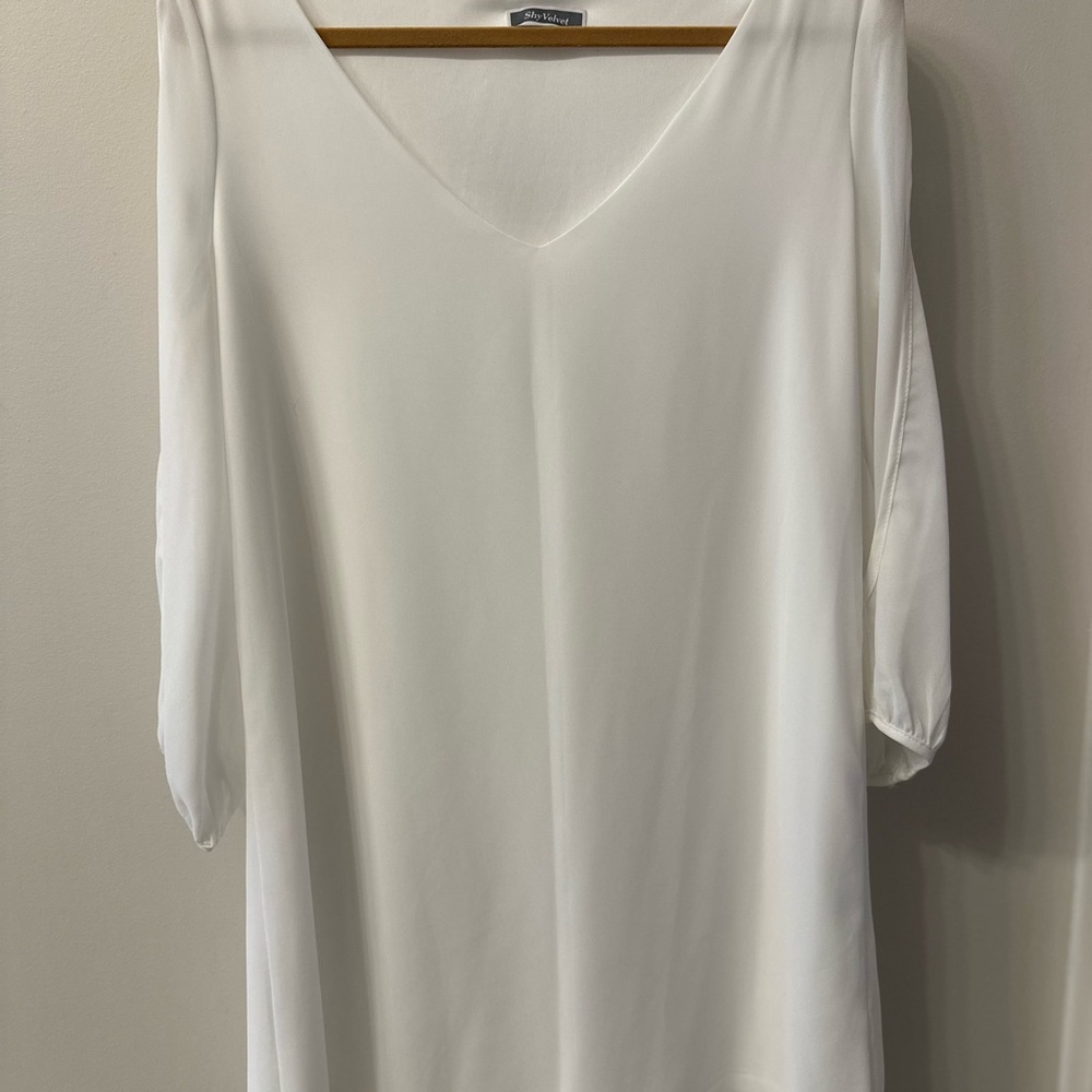 White Chiffon Mini Dress
